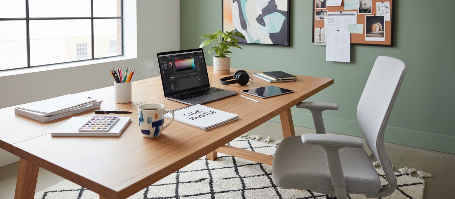 Home office workspace